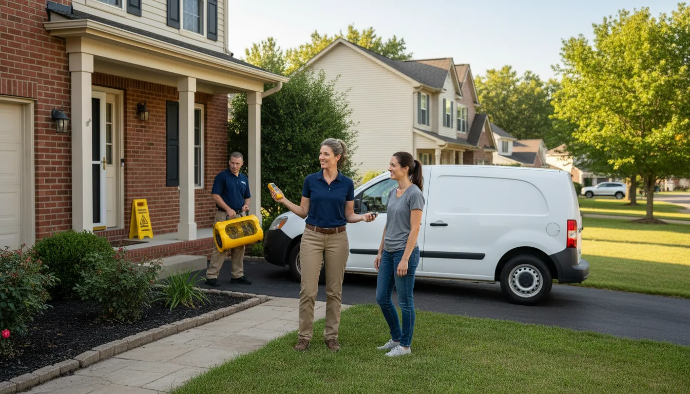 Residential water damage restoration in South Amana, IA